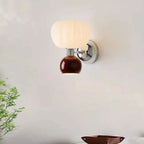 Bello Pumpkin Wall Lamp | Sculpted Glass & Metal Sconce