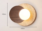 Bela Wabi-Sabi Wall Lamp | Natural Stone & Wood, Soft Ambient Glow