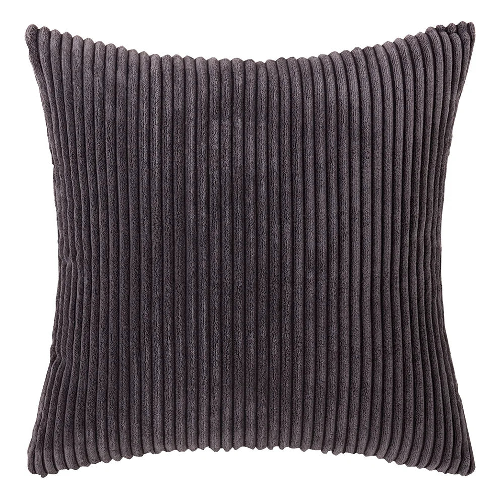 Elviron - Corduroy Striped Decorative Pillow Cover