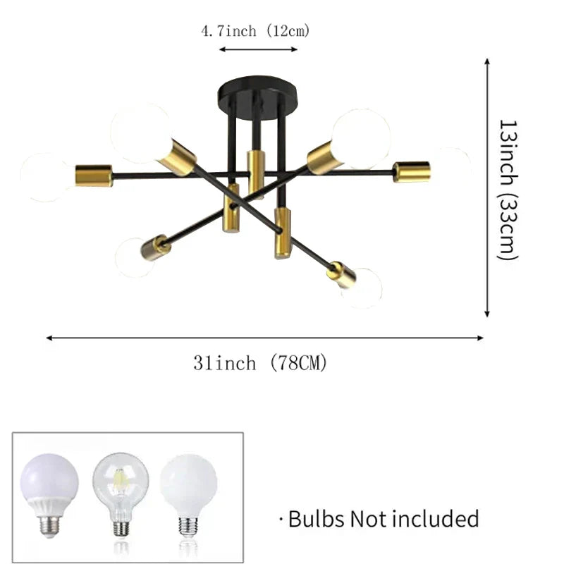 Draxion - Industrial Retro Ceiling Lamp E27