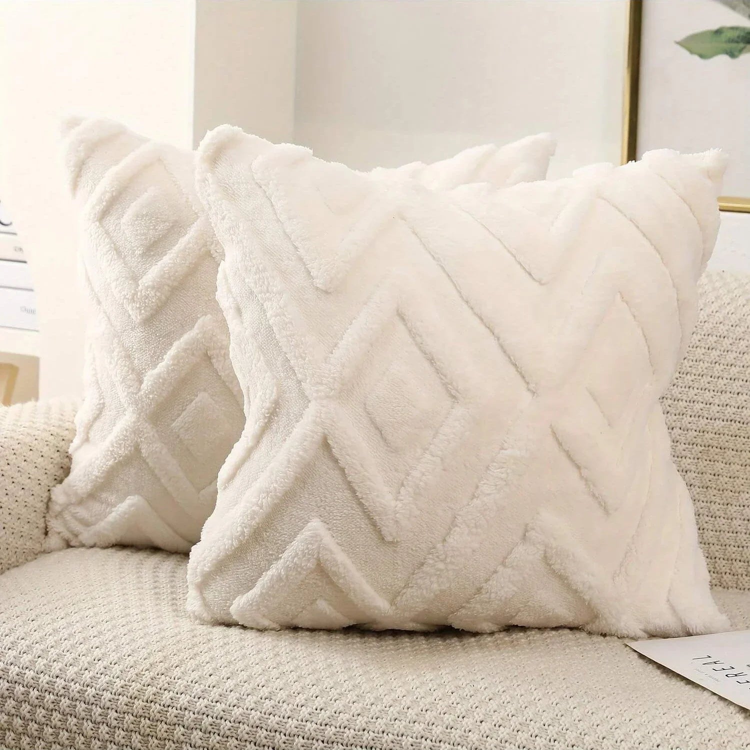 Cushion Cover Textured Weave Standard Size Machine Washable