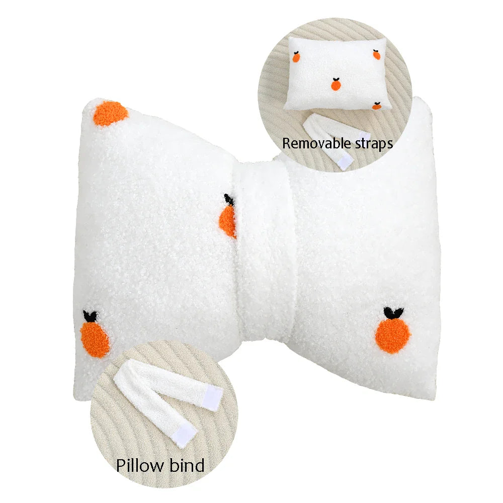 Marivelle - Plush Bow Decorative Pillow With Filling Plain