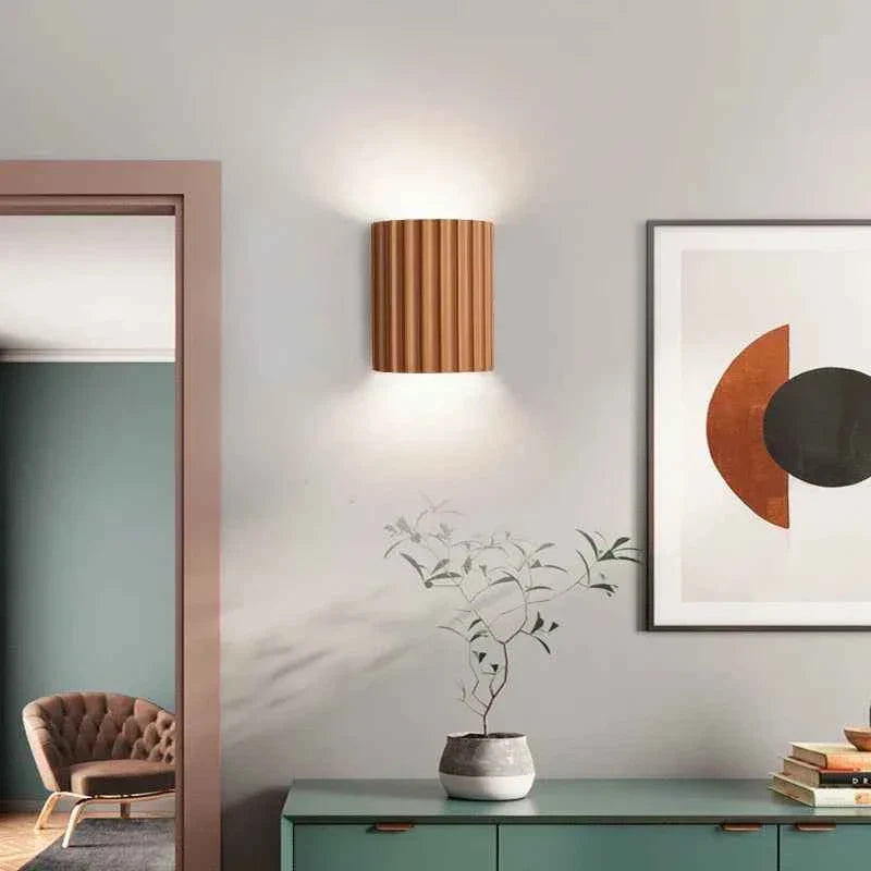 Belo Resin Wall Lamp | Ribbed Design, Soft Ambient Lighting
