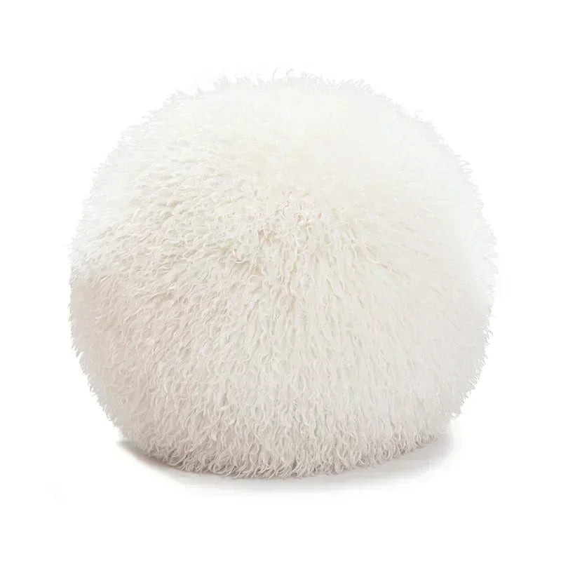 Celestine – Knitted Decorative Pillow With Pom-Poms