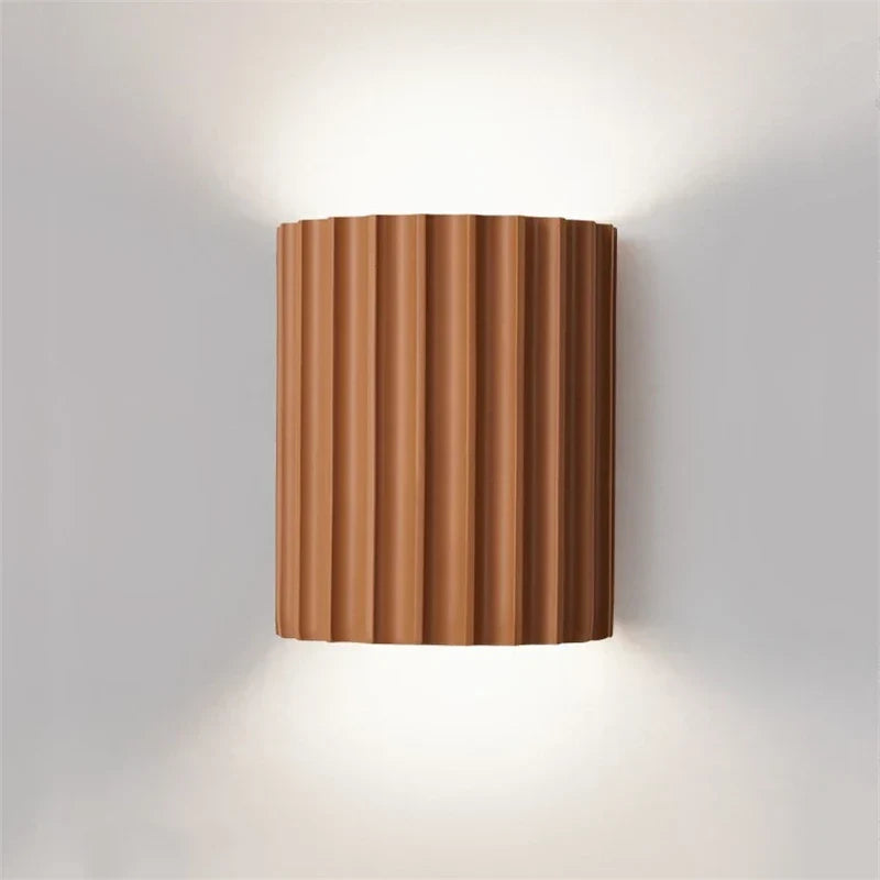 Belo Resin Wall Lamp | Ribbed Design, Soft Ambient Lighting