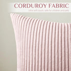 Elviron - Corduroy Striped Decorative Pillow Cover