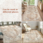 Bello Medallion Rug | Non-Slip, Lightweight Oriental Carpet