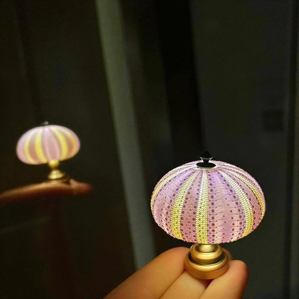 Sea Urchin Shell Night Light Battery Powered Freestanding Decor Lamp