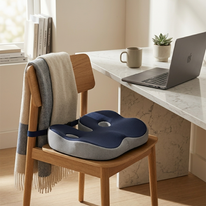 Seat Cushion Memory Foam Removable Cover Multi Color Design