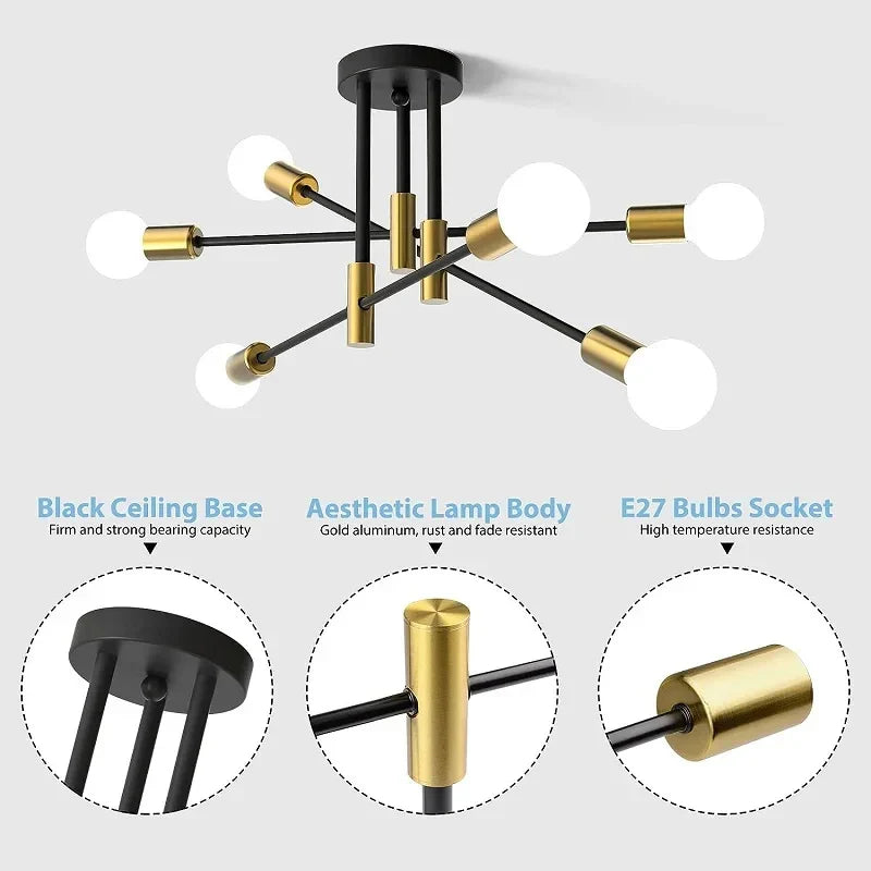 Draxion - Industrial Retro Ceiling Lamp E27