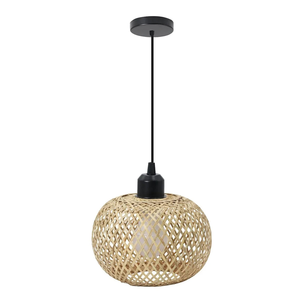 Bamboo Glow Ceiling Lamp | Handwoven Natural Design, Ambient Lighting