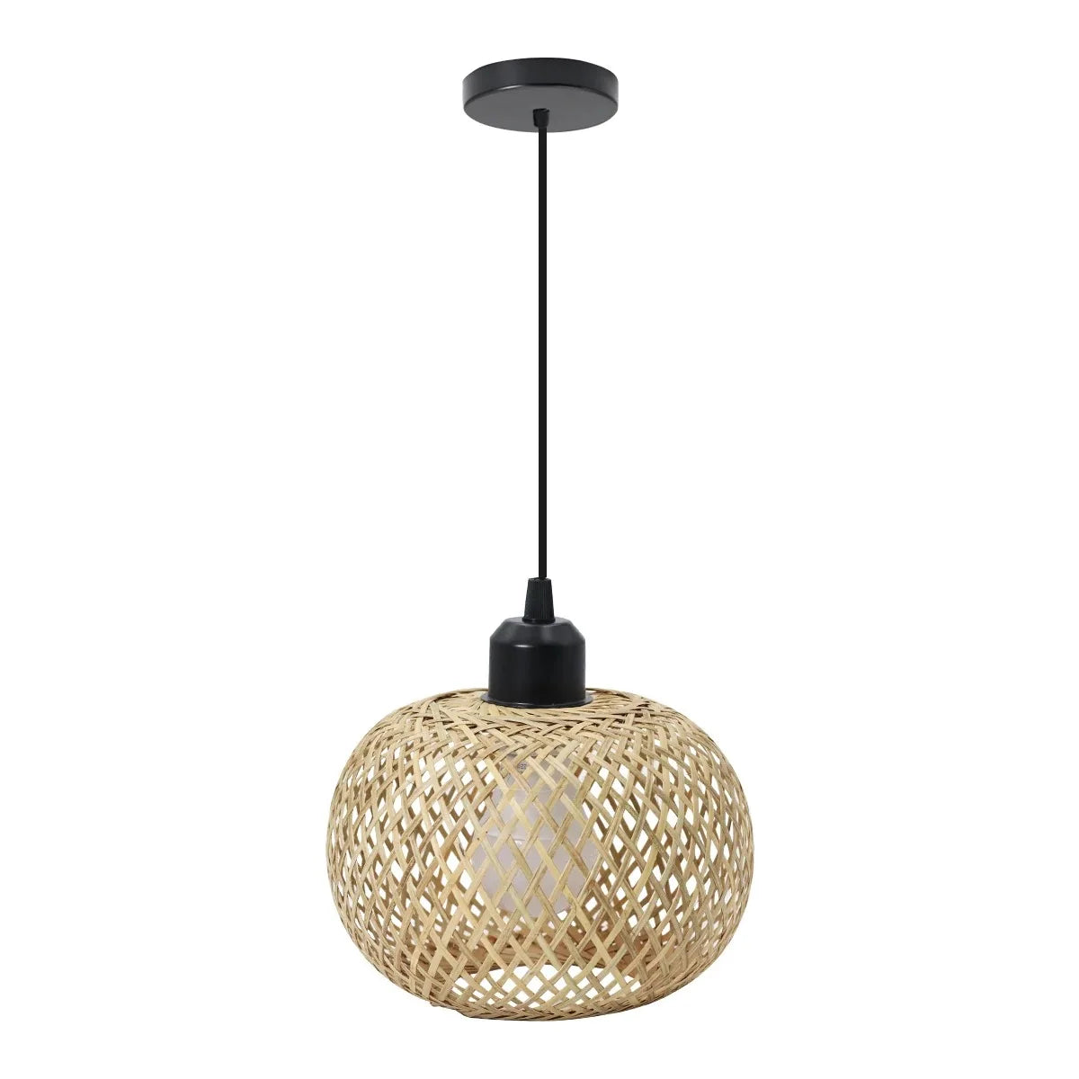 Bamboo Glow Ceiling Lamp | Handwoven Natural Design, Ambient Lighting