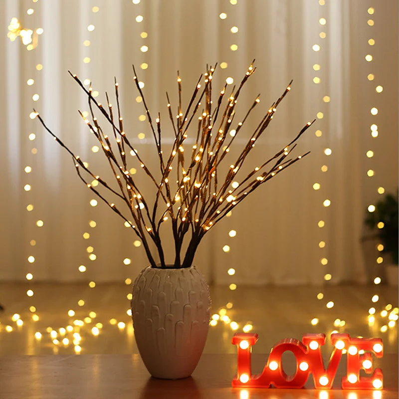 Elaren – Flexible LED Tree Branch Lamp on Battery with 20–60 Light Points