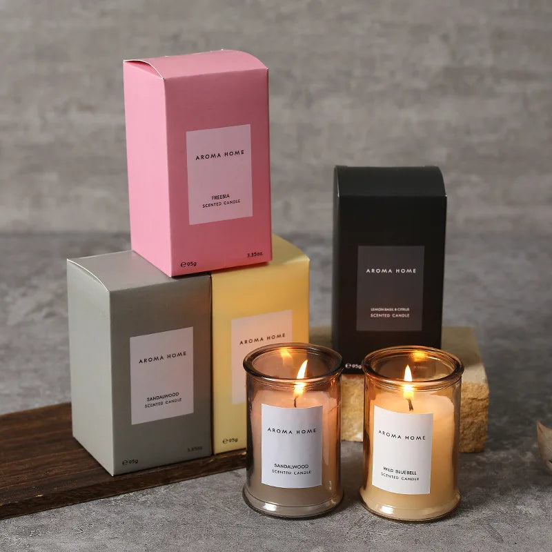 Domivira - Old-fashioned Scented Candle Glass Soy Wax Aromatherapy
