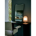 Mouth-Blown Glass Table Lamp, Antique Bronze