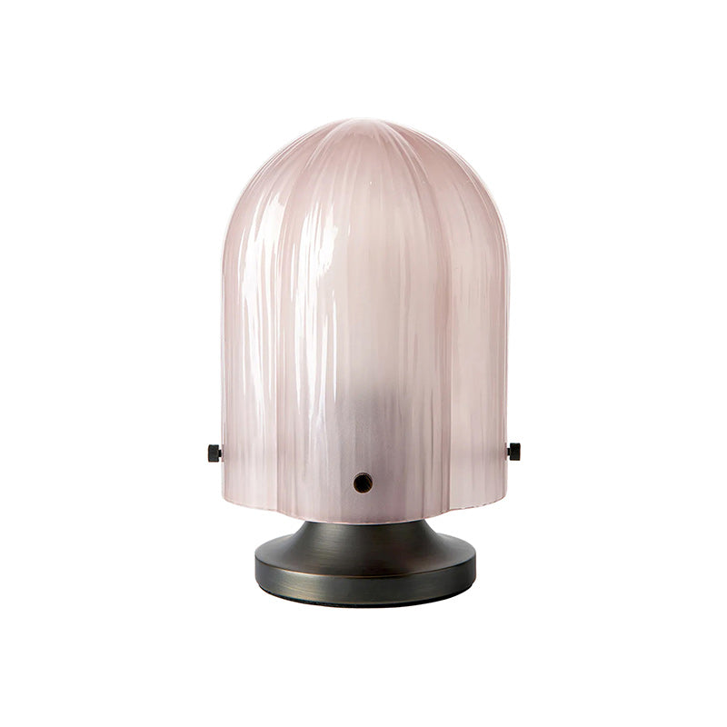 Mouth-Blown Glass Table Lamp, Antique Bronze