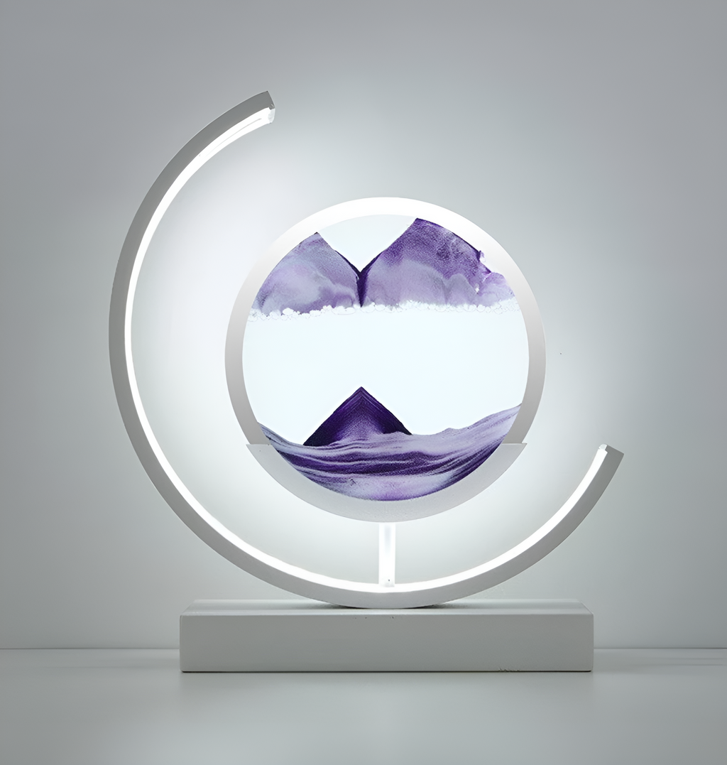 SerenGlow: 3D Sand Flow LED Night Lamp – Relaxing Sand Light for Living Room & Bedroom