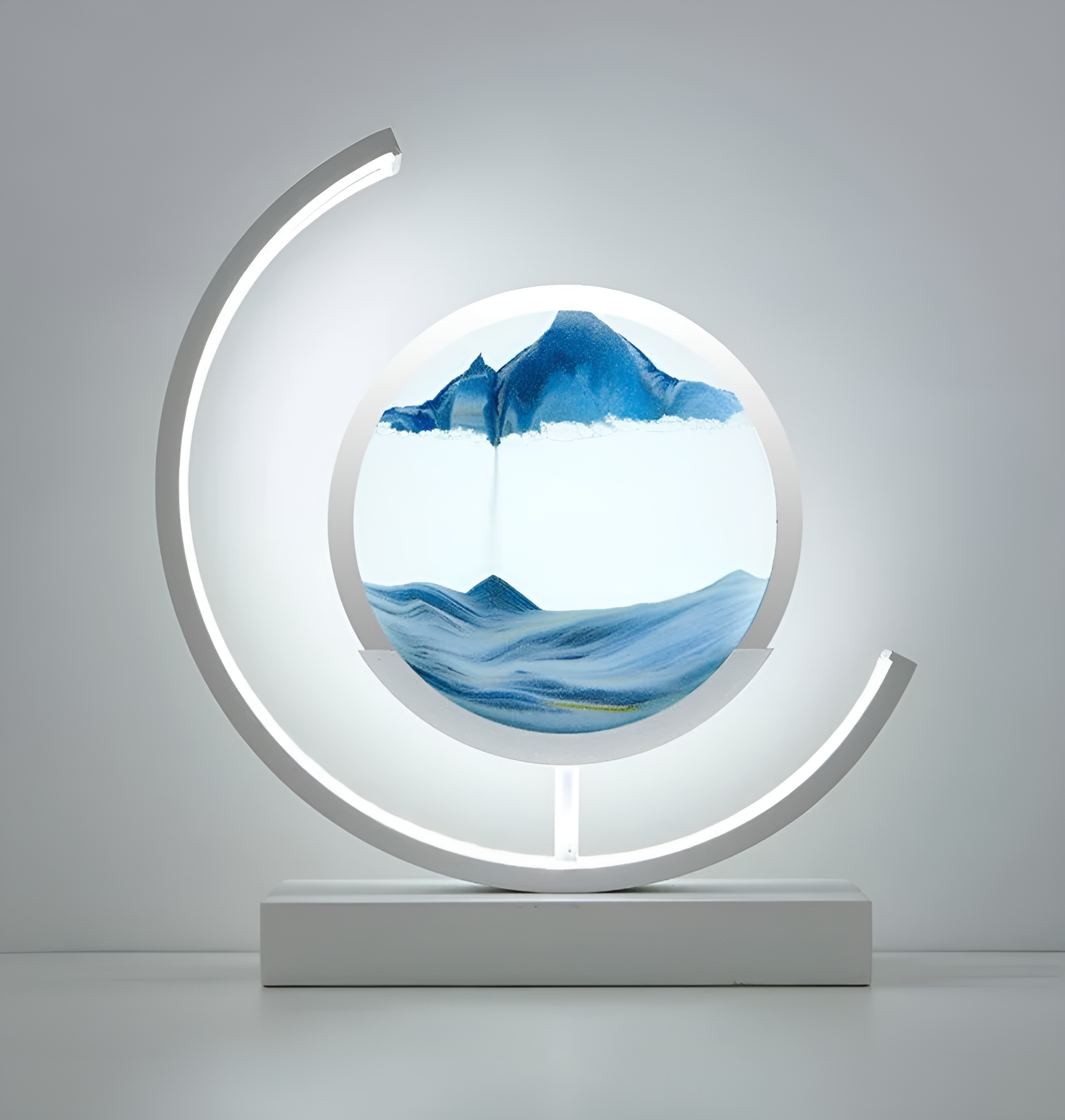 SerenGlow: 3D Sand Flow LED Night Lamp – Relaxing Sand Light for Living Room & Bedroom