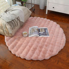 SerenaLuxe: Round Fluffy Soft Carpet – Decorative for Living Room & Bedroom