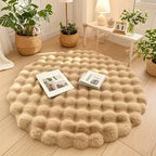 SerenaLuxe: Round Fluffy Soft Carpet – Decorative for Living Room & Bedroom