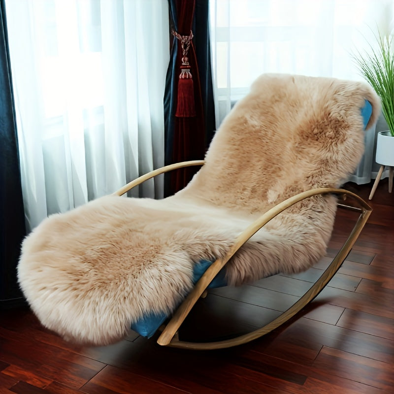 SerenaMira: Fluffy Rug Made of Synthetic Wool, Luxuriously Decorative – Ideal for Living Room & Winter Home Decor