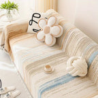 SereneStripes: Chenille Stripe-Design Sofa Throw Blanket with Versatile Use – for Sofa & Chair