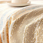 SereneStripes: Chenille Stripe-Design Sofa Throw Blanket with Versatile Use – for Sofa & Chair
