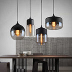 Serenitéa: Pendant Light with Rechargeable Battery & Glass-Metal Design – for Lounge & Reading Area