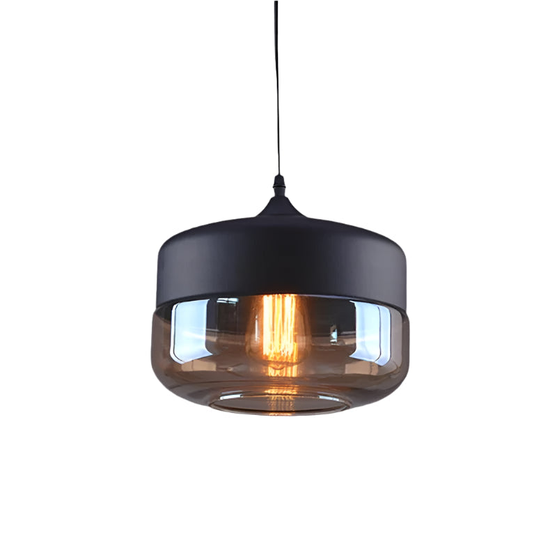 Serenitéa: Pendant Light with Rechargeable Battery & Glass-Metal Design – for Lounge & Reading Area
