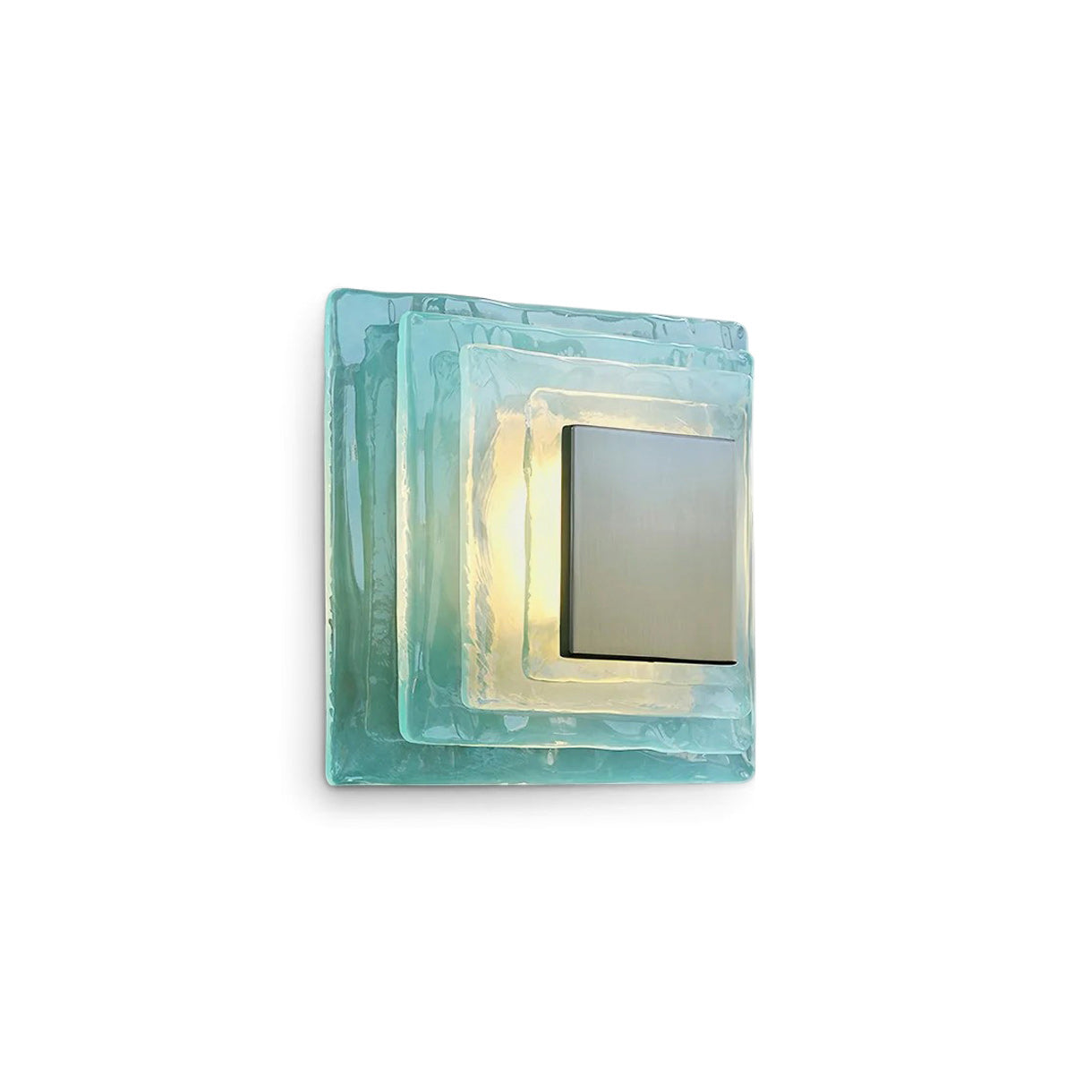 Tiered Ice-Cast Glass LED Wall Sconce