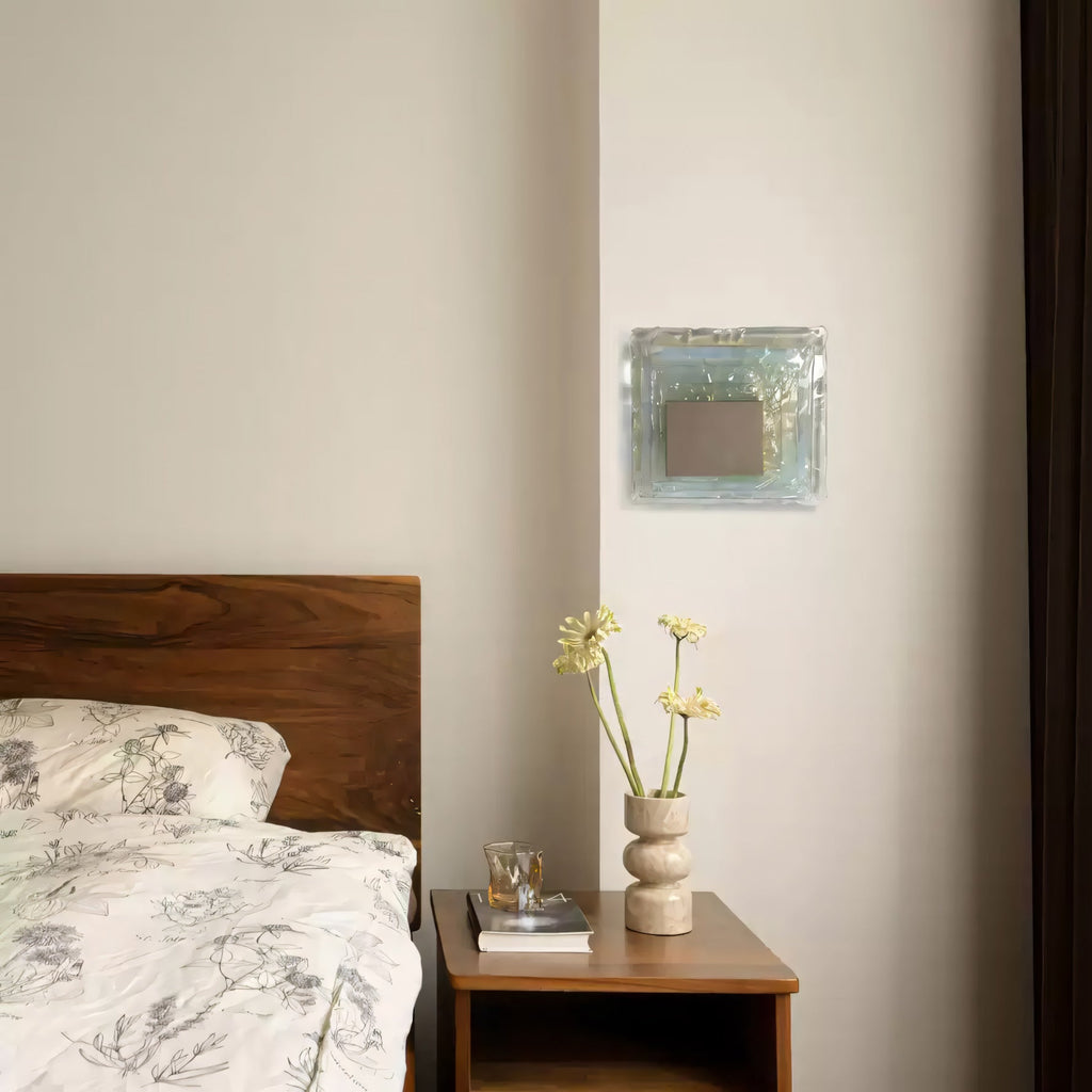 Tiered Ice-Cast Glass LED Wall Sconce