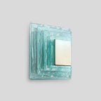 Tiered Ice-Cast Glass LED Wall Sconce