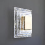 Tiered Ice-Cast Glass LED Wall Sconce