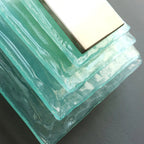 Tiered Ice-Cast Glass LED Wall Sconce