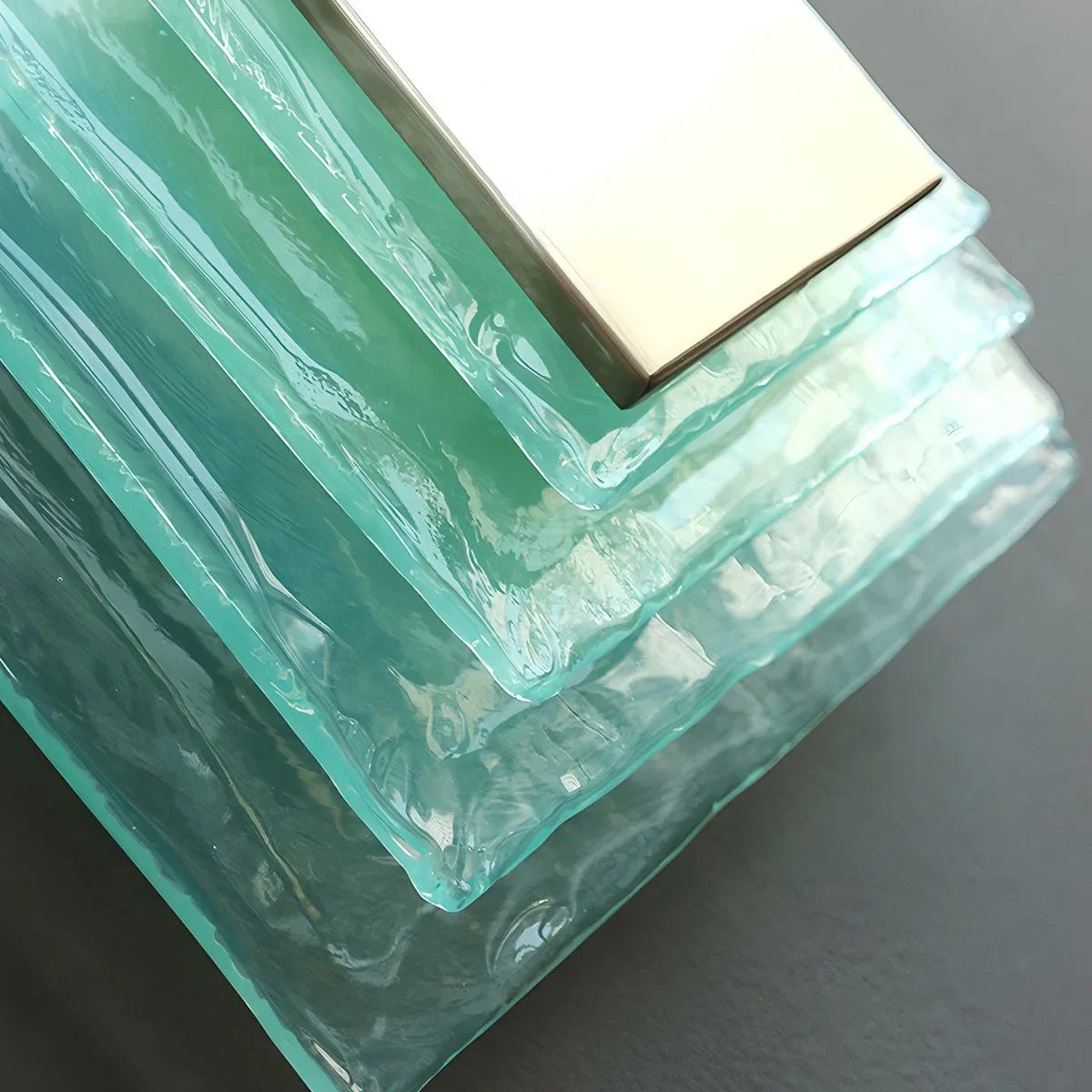 Tiered Ice-Cast Glass LED Wall Sconce
