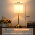 Aurelia - Wireless Table Lamp with Rechargeable Battery and Touch Brightness Control