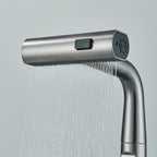 Thalenya - Waterfall Washbasin Faucet with Temperature Display and Movable Sprayer Up and Down