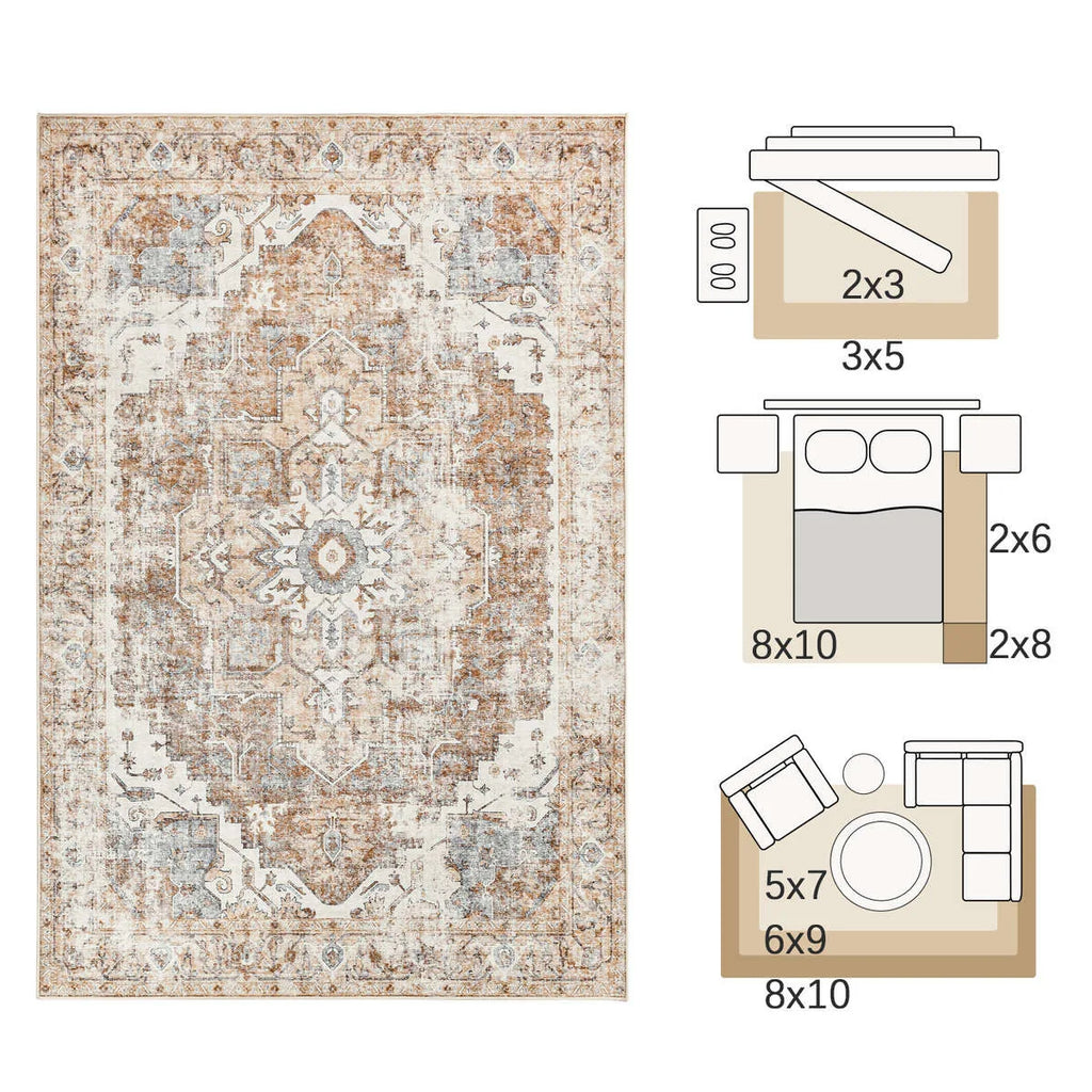 Bello Medallion Rug | Non-Slip, Lightweight Oriental Carpet