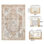 Bello Medallion Rug | Non-Slip, Lightweight Oriental Carpet