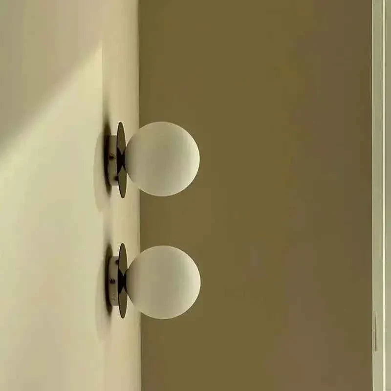 Bello Globe Wall Lamp | Minimalist Opal Glass Design