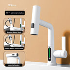 Aesthena - Extendable Waterfall Tap with Temperature Display in Stainless Steel