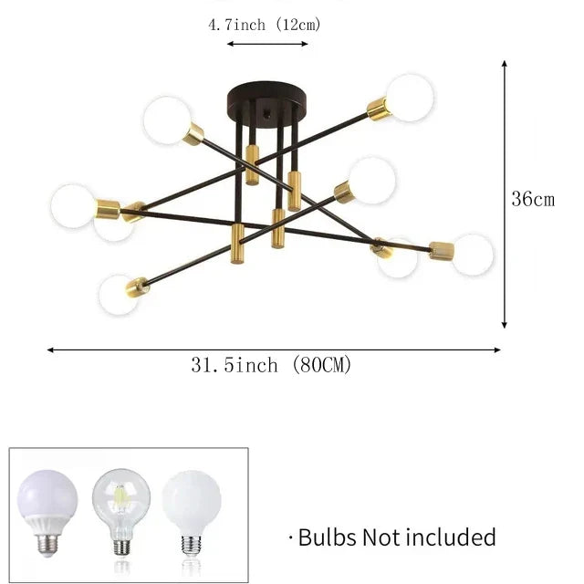Draxion - Industrial Retro Ceiling Lamp E27