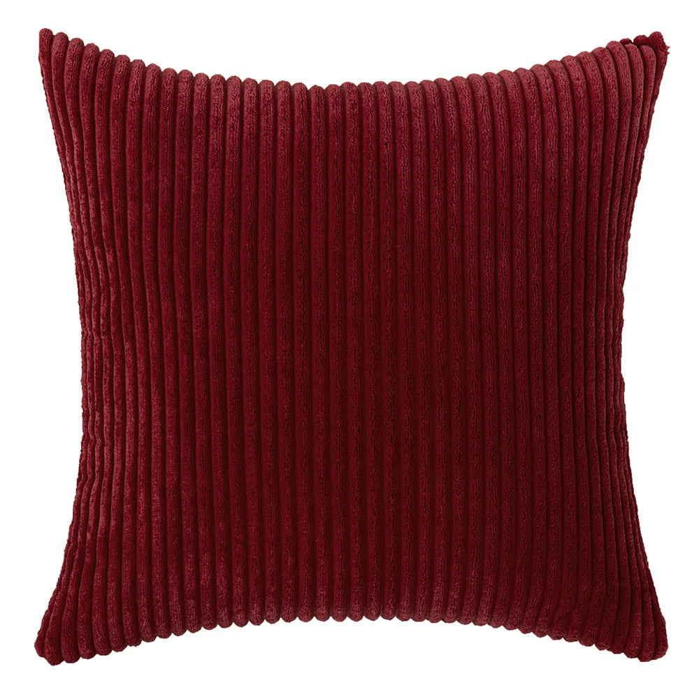 Elviron - Corduroy Striped Decorative Pillow Cover