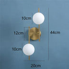 Bela Wall Light | Modern Dual-Globe, Gold Finish