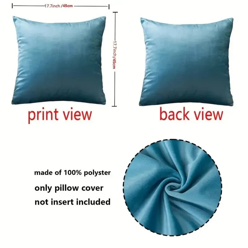 Solmire - Velvet Decorative Pillow Cover 45x45 Cm Square