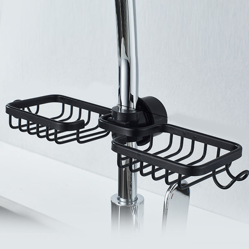 Shower Caddy Aluminum Plastic No Drill Black or Silver Single or Double