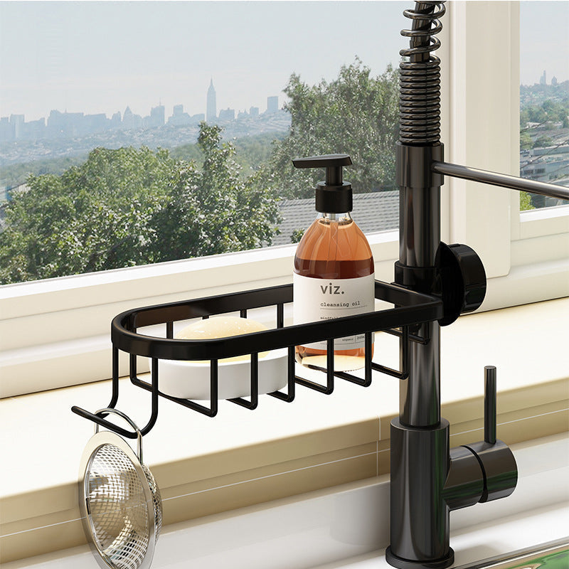 Shower Caddy Aluminum Plastic No Drill Black or Silver Single or Double
