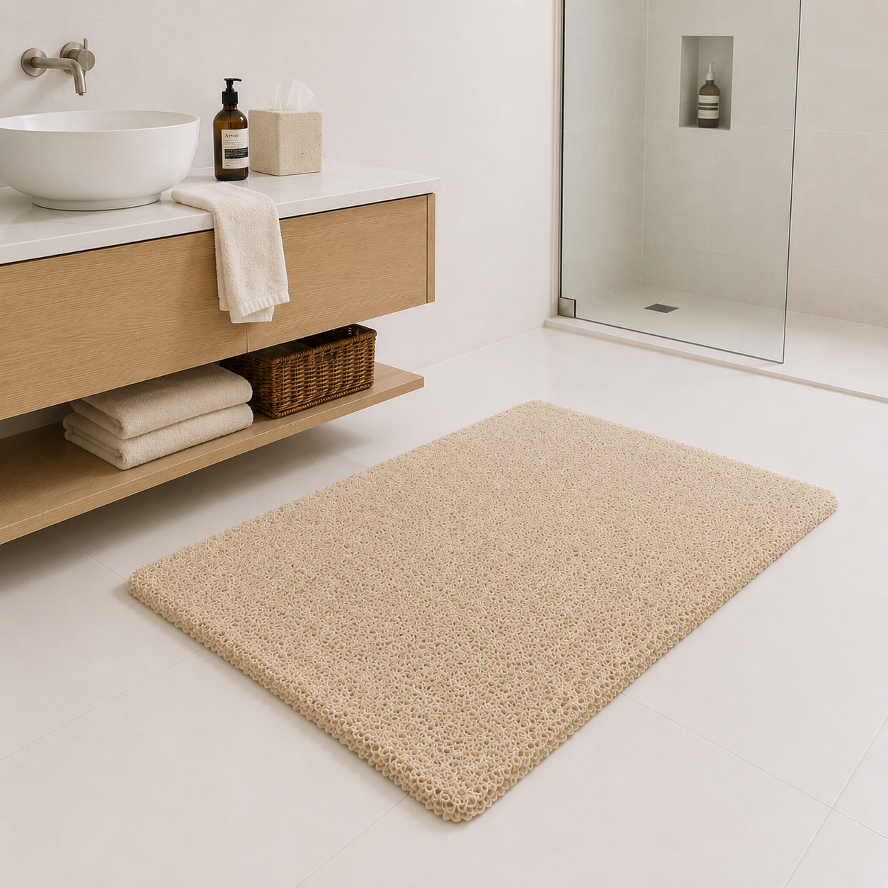 Shower Mat Non Slip Quick Dry Synthetic Bath Mat