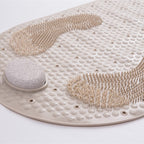 Shower Mat Non Slip Suction Cup Textured Surface, Safe Exfoliating Design