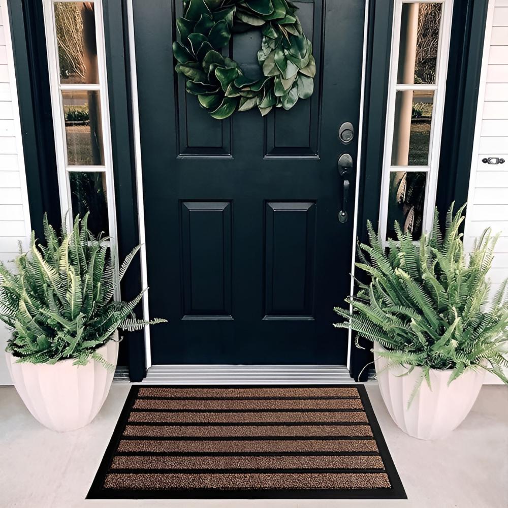 SecureStrip: practical doormat – non-slip, easy to care for & classic stripe design for hallway & patio